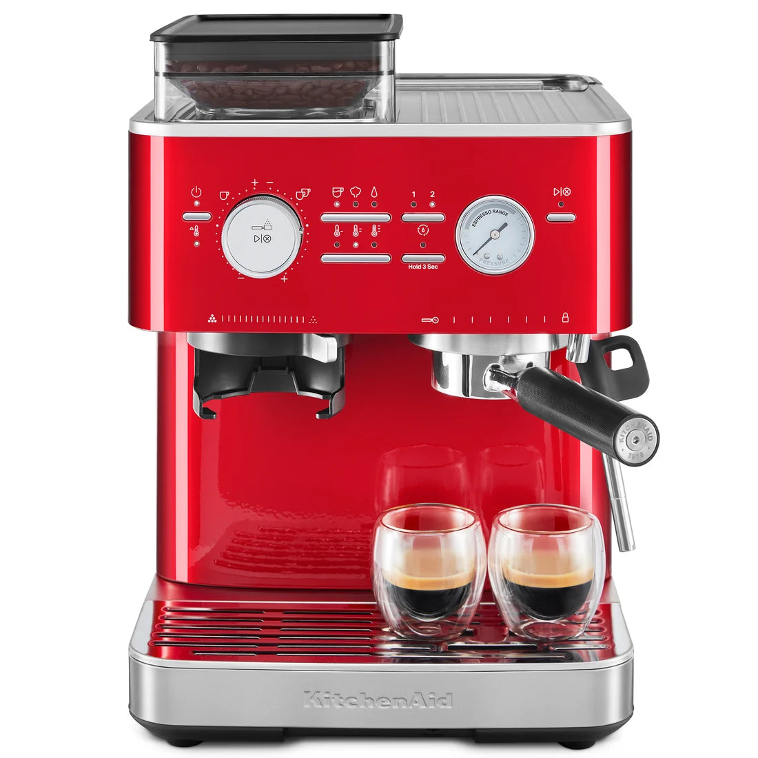 Semi-Automatic Espresso Machine with Burr Grinder – Candy Apple