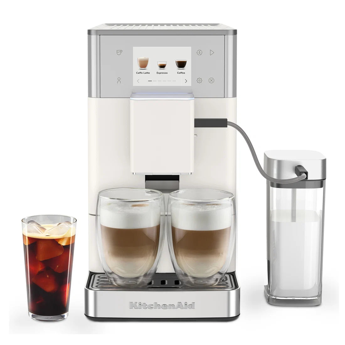 Fully Automatic Espresso Machine KF4 with Iced Coffee – Porcelain White