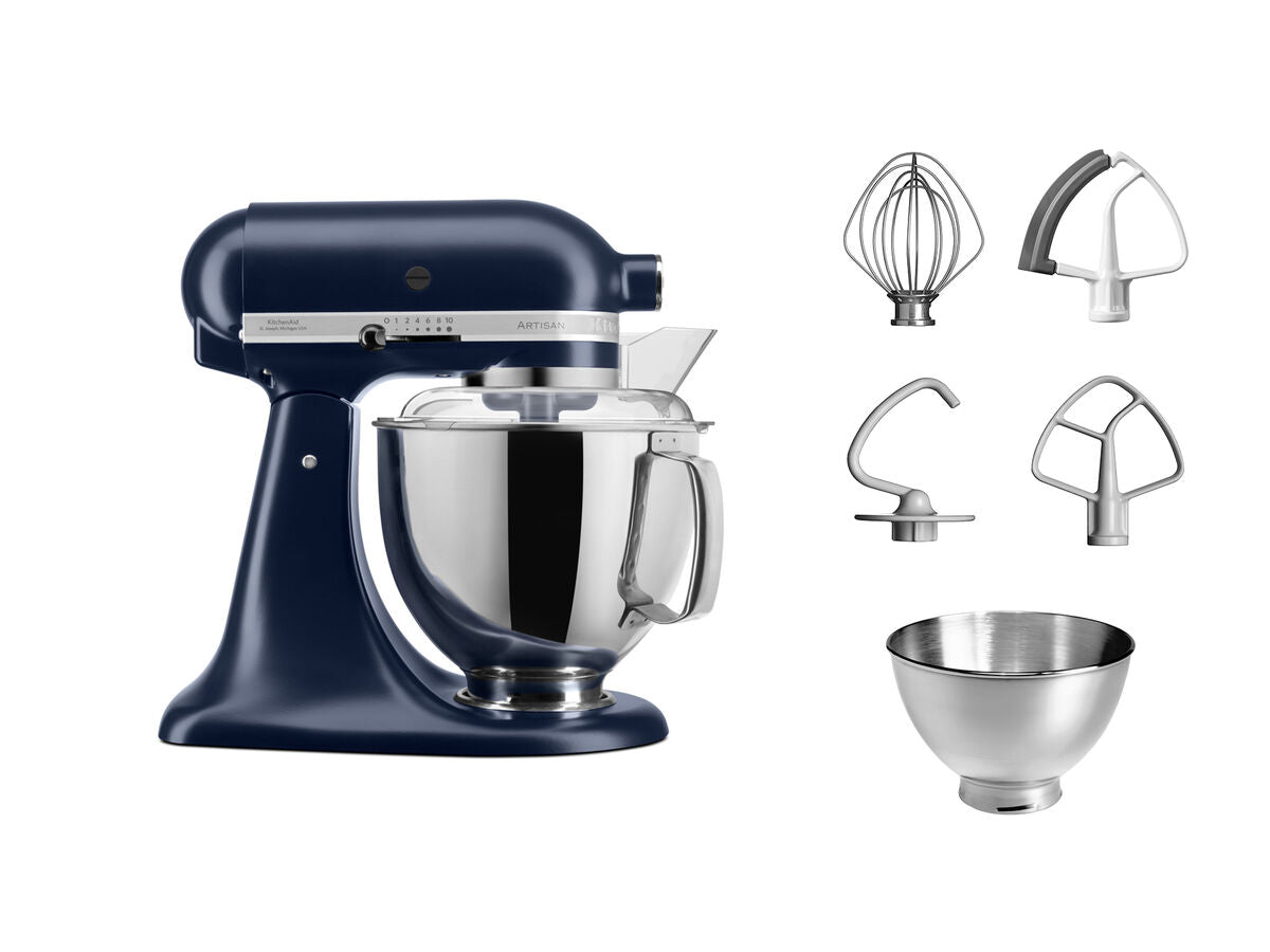 Artisan Tilt-Head Stand Mixer 4.8 L with Extra Accessories – Ink Blue