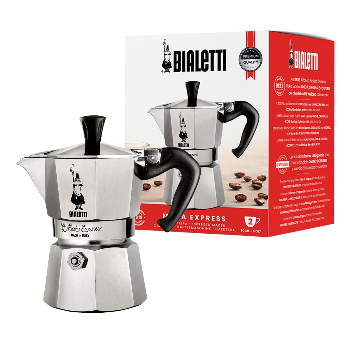 Moka Express Coffee Maker, 2 Cup