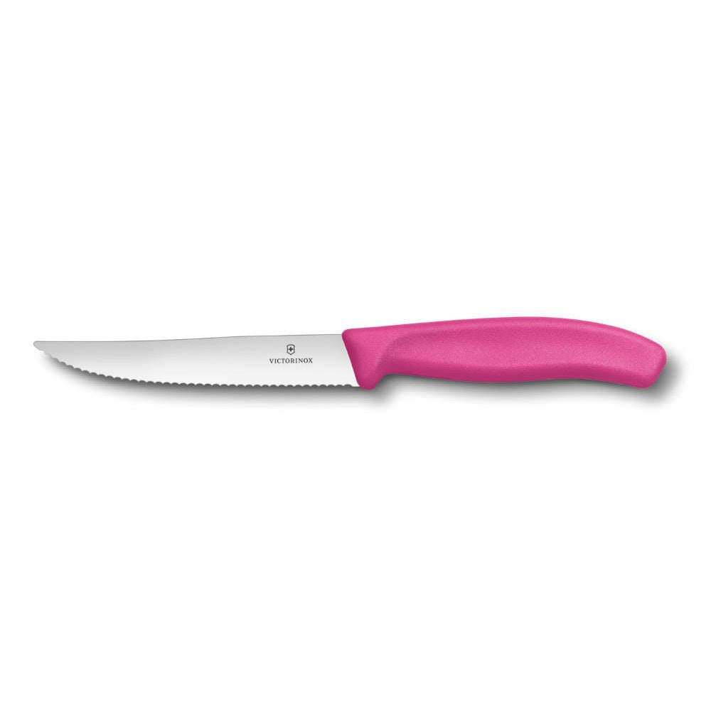 Swiss Classic Gourmet Steak - And Pizza Knife Serrated 12 cm Pink