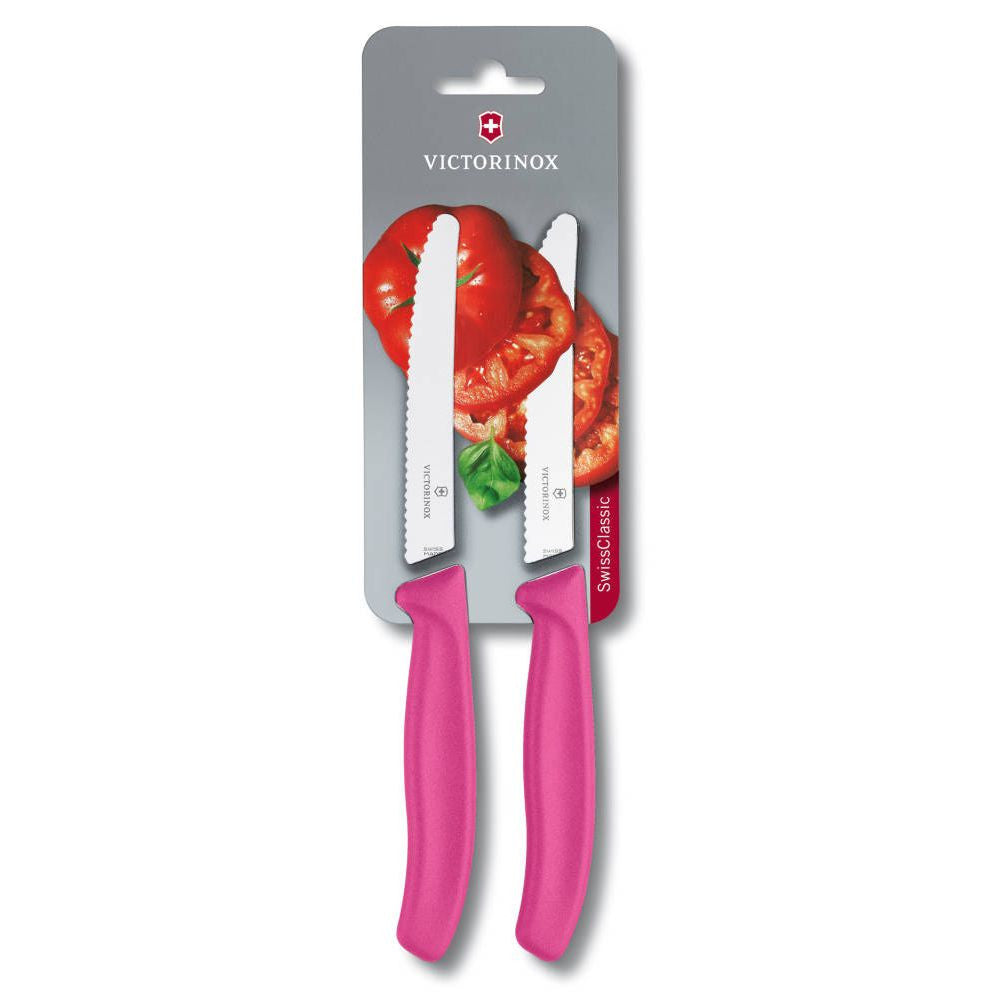 Swiss Classic Breakfast Knife Serrated Pink 2 pcs